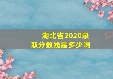 湖北省2020录取分数线是多少啊