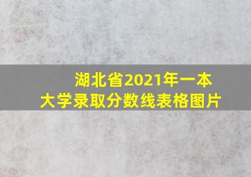 湖北省2021年一本大学录取分数线表格图片