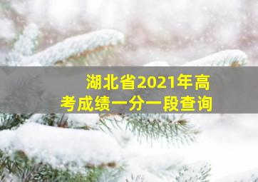 湖北省2021年高考成绩一分一段查询