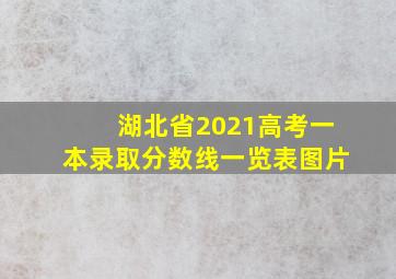 湖北省2021高考一本录取分数线一览表图片