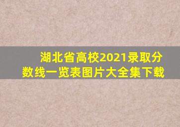 湖北省高校2021录取分数线一览表图片大全集下载