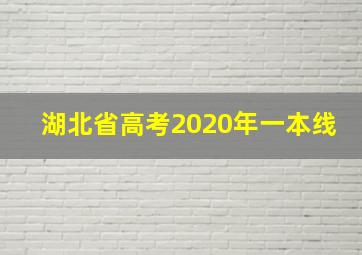 湖北省高考2020年一本线