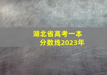 湖北省高考一本分数线2023年