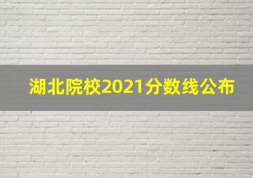 湖北院校2021分数线公布