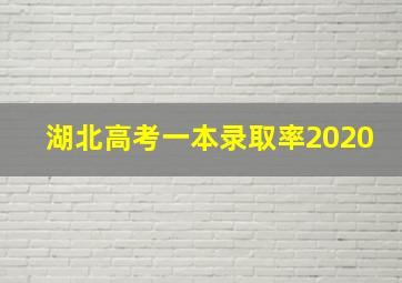 湖北高考一本录取率2020