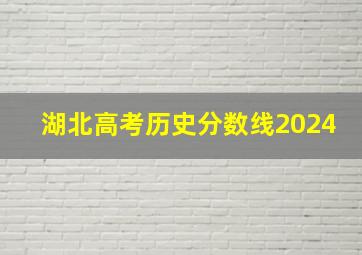 湖北高考历史分数线2024