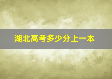 湖北高考多少分上一本