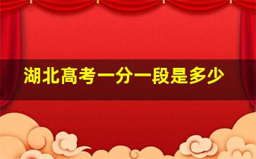 湖北髙考一分一段是多少