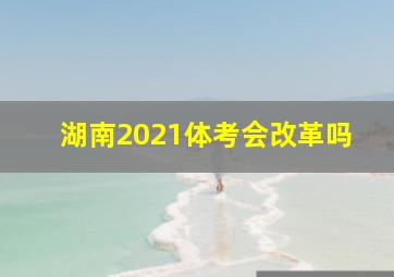 湖南2021体考会改革吗