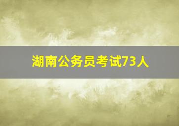 湖南公务员考试73人