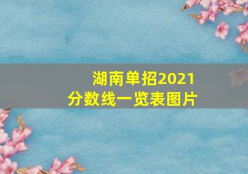 湖南单招2021分数线一览表图片