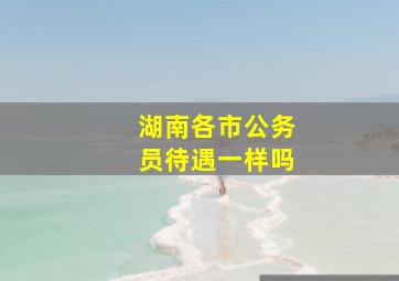 湖南各市公务员待遇一样吗