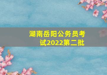 湖南岳阳公务员考试2022第二批