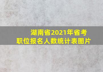 湖南省2021年省考职位报名人数统计表图片