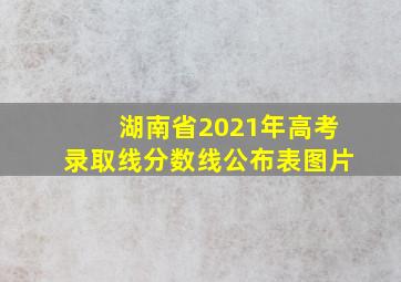 湖南省2021年高考录取线分数线公布表图片