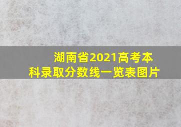 湖南省2021高考本科录取分数线一览表图片