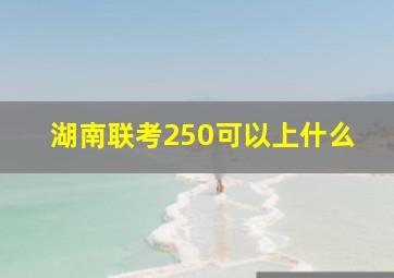 湖南联考250可以上什么