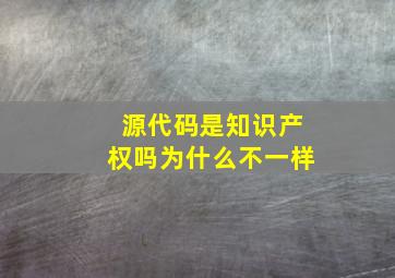 源代码是知识产权吗为什么不一样