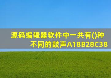 源码编辑器软件中一共有()种不同的鼓声A18B28C38