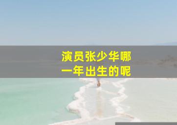 演员张少华哪一年出生的呢