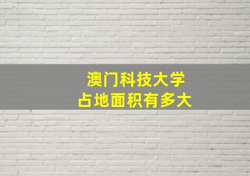 澳门科技大学占地面积有多大