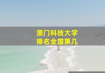 澳门科技大学排名全国第几