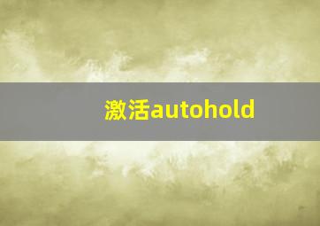 激活autohold