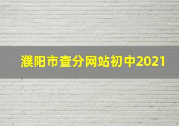 濮阳市查分网站初中2021