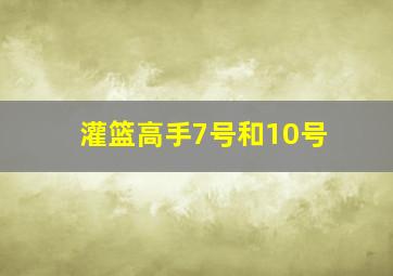 灌篮高手7号和10号