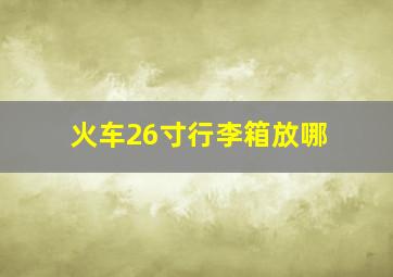 火车26寸行李箱放哪