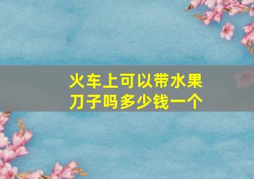 火车上可以带水果刀子吗多少钱一个