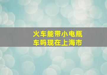 火车能带小电瓶车吗现在上海市