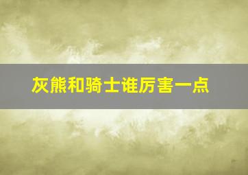 灰熊和骑士谁厉害一点