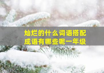 灿烂的什么词语搭配成语有哪些呢一年级