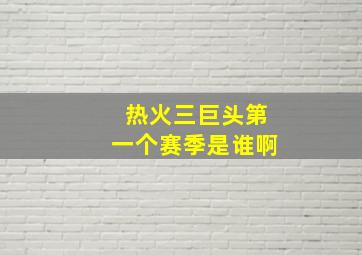 热火三巨头第一个赛季是谁啊