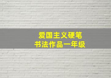 爱国主义硬笔书法作品一年级