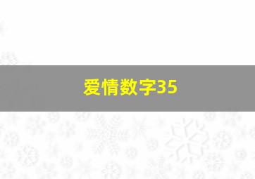 爱情数字35