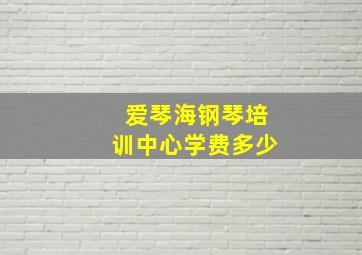 爱琴海钢琴培训中心学费多少