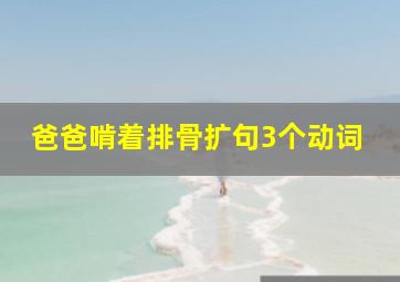 爸爸啃着排骨扩句3个动词