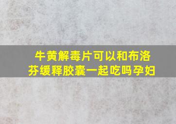 牛黄解毒片可以和布洛芬缓释胶囊一起吃吗孕妇