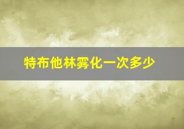 特布他林雾化一次多少