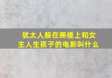 犹太人躲在阁楼上和女主人生孩子的电影叫什么