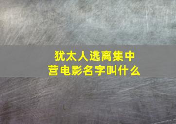 犹太人逃离集中营电影名字叫什么