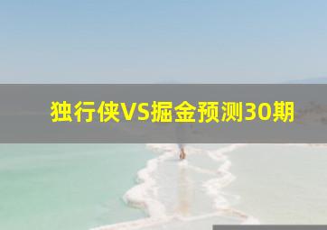 独行侠VS掘金预测30期