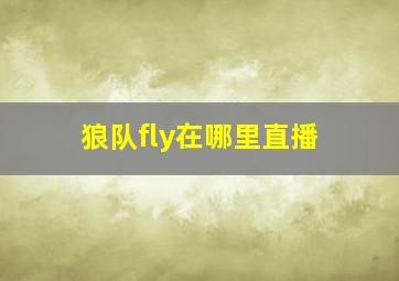 狼队fly在哪里直播