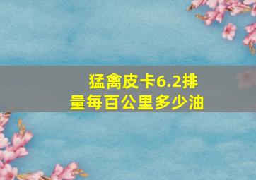 猛禽皮卡6.2排量每百公里多少油