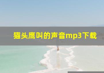 猫头鹰叫的声音mp3下载