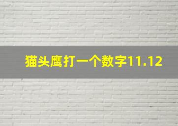 猫头鹰打一个数字11.12