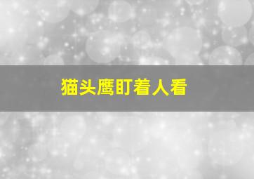 猫头鹰盯着人看