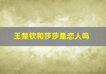 王楚钦和莎莎是恋人吗